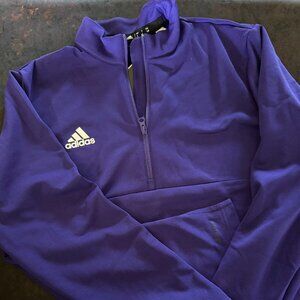 Adidas Aeroready Quarter zip Pullover Purple NWT size mens Large